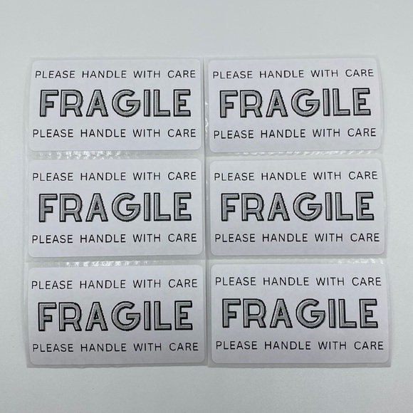 500 Fragile Thermal Labels Stickers for Resellers Packing and Shipping - Picture 1 of 2